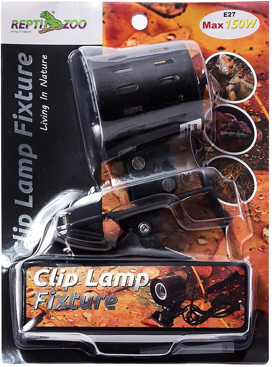 REPTI ZOO Reptile Clip Clamp Lamp Fixture 360-Degree Reptile Light Fixture Rotating Adjustable Lamp Holde Fixture for Habitat Lighting & Heat Lamp
