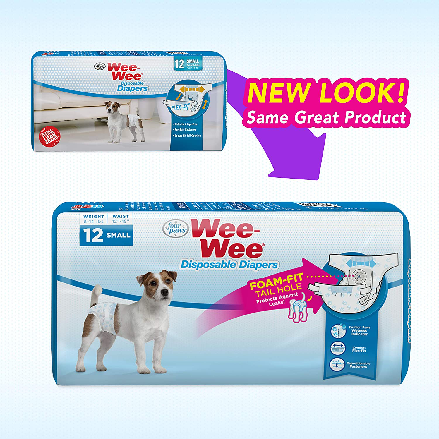Wee-Wee Disposable Diapers Animals & Pet Supplies > Pet Supplies > Dog Supplies > Dog Diaper Pads & Liners Four Paws   