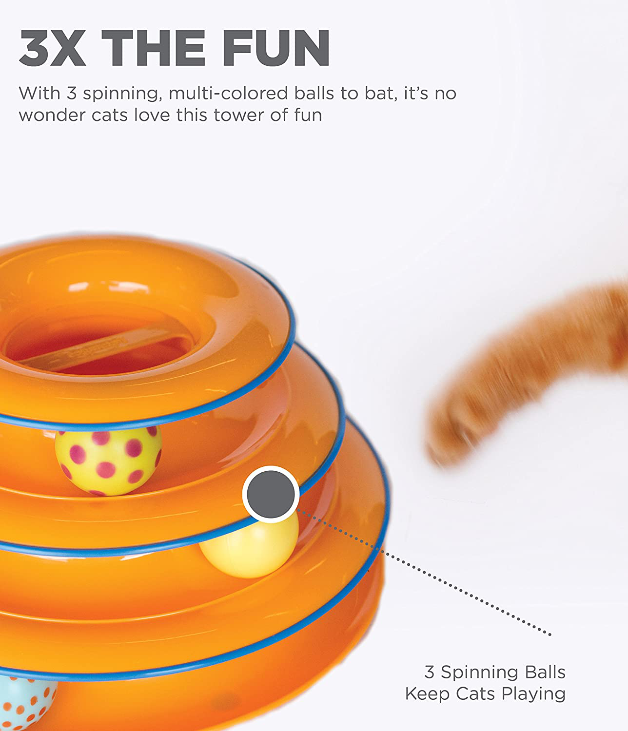 Petstages Cat Tracks Cat Toy - Fun Levels of Interactive Play - Circle Track with Moving Balls Satisfies Kitty’S Hunting, Chasing and Exercising Needs Animals & Pet Supplies > Pet Supplies > Cat Supplies > Cat Toys Petstages   