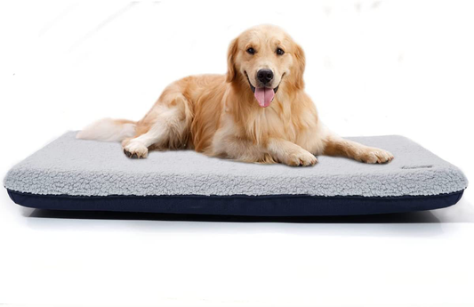 TUTUE Dog Beds for Large Dogs, Orthopedic Dog Bed with Washable Cover,Comfortable Memory Foam Pet Bed,Anti Abrasion Foot Dog Beds for Small, Medium, Large Dogs up to 45/65/75Lbs Animals & Pet Supplies > Pet Supplies > Dog Supplies > Dog Beds TUTUE Blue  