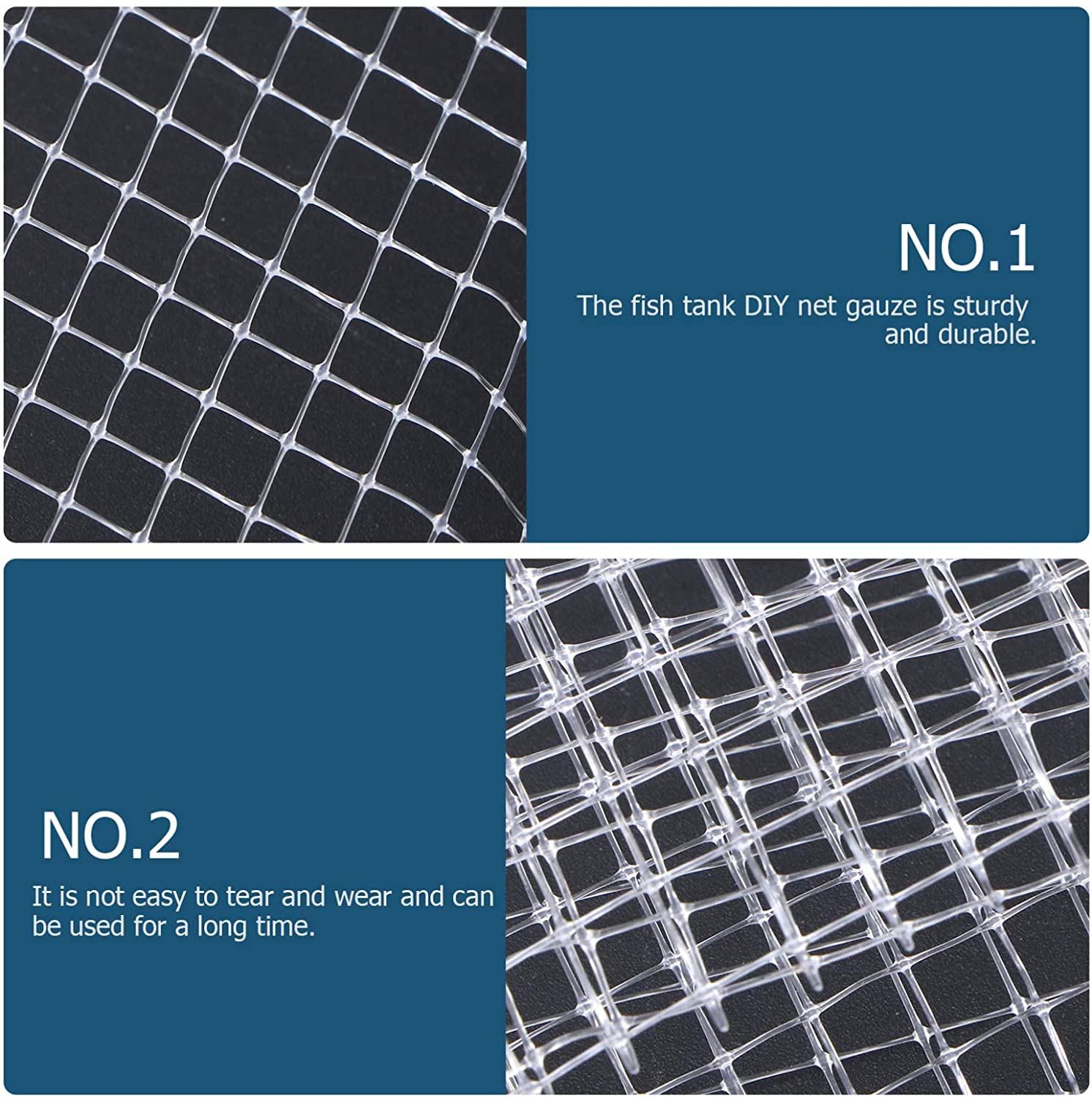 STOBOK 1Pc Clear Mesh Netting, Aquarium Screen Net DIY Fish Tank Mesh Screen Net Fish Mesh Net for Aquarium Fish Tank Covering, 100X90X0.2Cm, White Animals & Pet Supplies > Pet Supplies > Fish Supplies > Aquarium Fish Nets STOBOK   