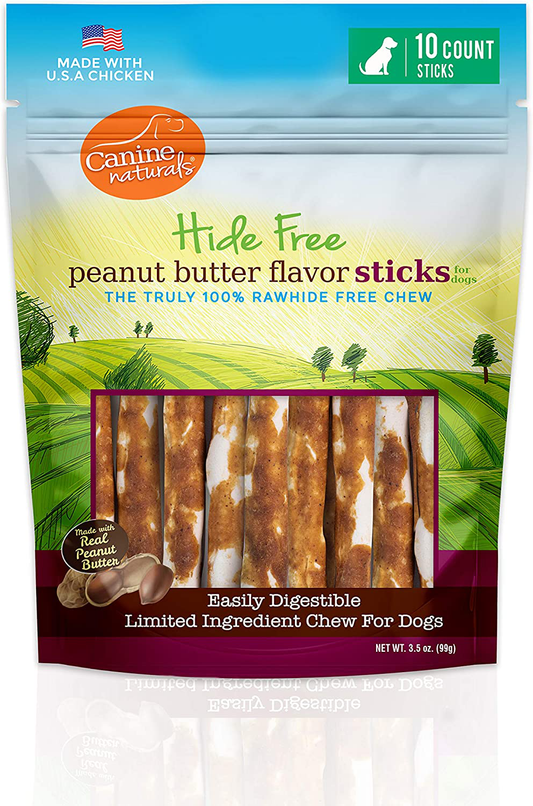 Canine Naturals Natural Peanut Butter Chew 5" Stick 40 Pack - 100% Rawhide Free & Collagen Free Dog Treats - Made from Real Peanut Butter - All-Natural & Easily Digestible - Great for Dental Health Animals & Pet Supplies > Pet Supplies > Dog Supplies > Dog Treats GlobalONE Pet 3.5 Ounce (Pack of 1)  