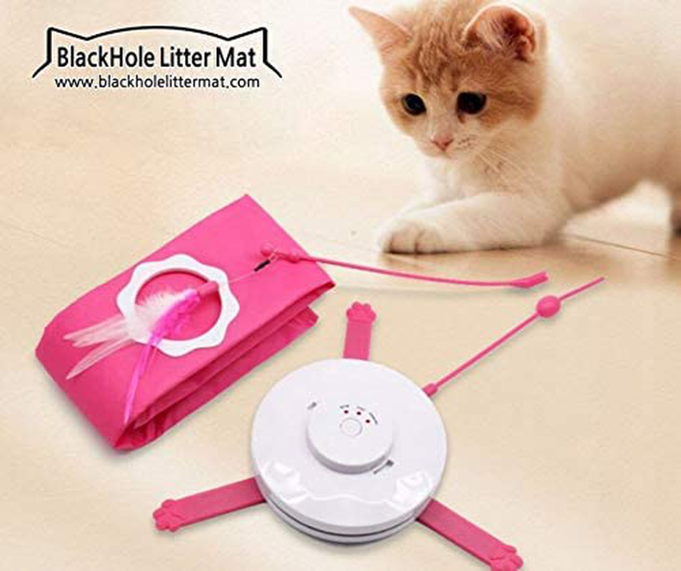 Blackhole Catch the Tail Cat Toy- Rotating, Electronic, Motion, Automatic, Best Undercover Mouse under Blanket Cat Toy Animals & Pet Supplies > Pet Supplies > Cat Supplies > Cat Toys BlackHole Litter Mat   