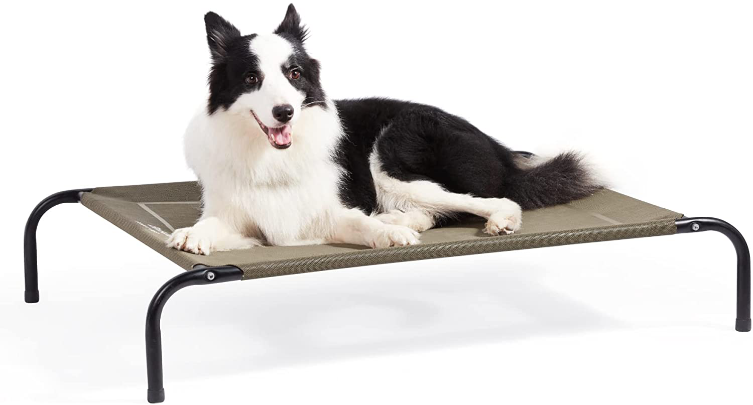 Bedsure Elevated Dog Bed, Ourdoor Raised Dog Cots Beds with No-Slip Feet, Stable Frame & Durable Supportive Teslin Recyclable Mesh, Breathable, Indoor and Outdoor Pet Beds, Fits up to 40-85 Lbs, S-L Sizes Animals & Pet Supplies > Pet Supplies > Dog Supplies > Dog Beds Bedsure Brown Medium (Pack of 1) 