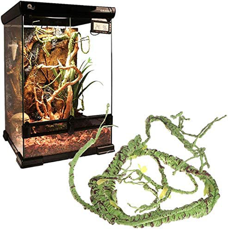 PINVNBY Bearded Dragon Tank Accessories Reptile Plants Lizard Hammock Jungle Climber Vines Flexible Leaves Habitat Reptile Decor for Climbing, Chameleon, Lizards, Gecko, Snakes Animals & Pet Supplies > Pet Supplies > Reptile & Amphibian Supplies > Reptile & Amphibian Substrates PINVNBY   