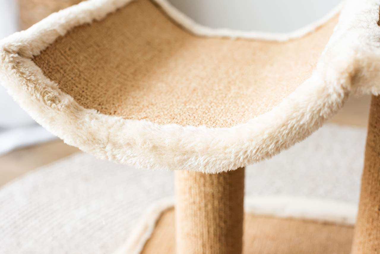 Catry Cat Tree with Scratching Post - Cozy Design of Cat Hammock and Teasing Sisal Cat Rope Invariably Allure Kitten to Stay around This Sturdy and Easy to Assemble Cat Furniture Animals & Pet Supplies > Pet Supplies > Cat Supplies > Cat Furniture Catry   