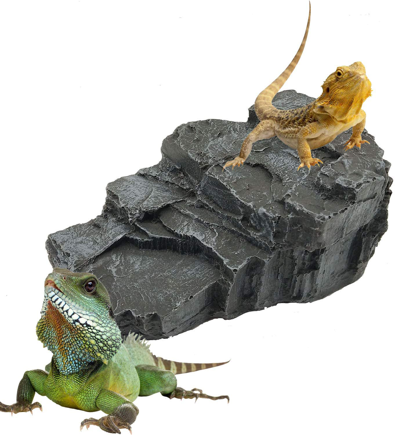 EKUEY Terrariums Decor Basking Shale Platform Climbing Ramp Habitat Activity Ledge for Turtles, Frogs, Snake,Lizard and Reptile Animals & Pet Supplies > Pet Supplies > Reptile & Amphibian Supplies > Reptile & Amphibian Habitat Accessories EKUEY   