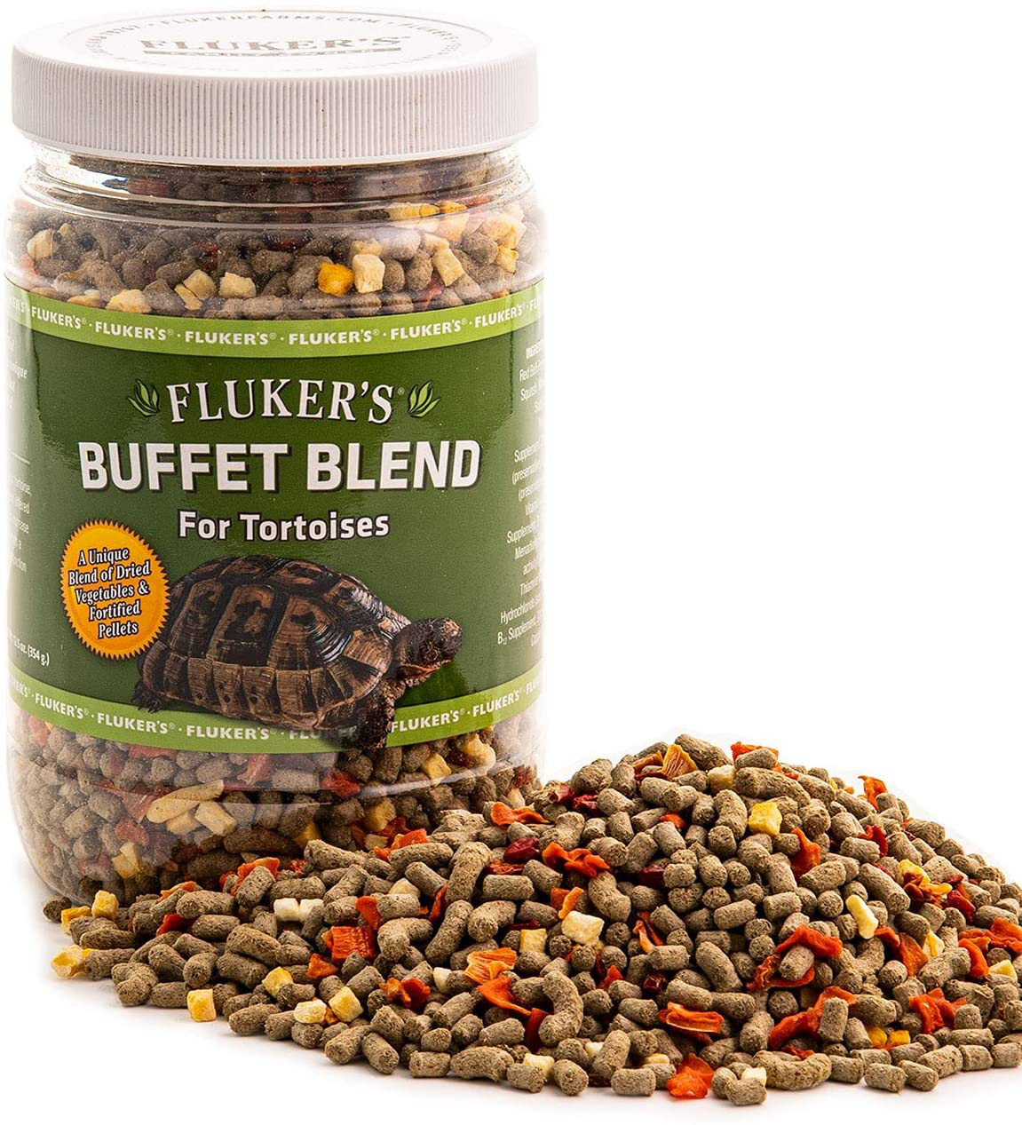 Flukers Buffet Blend Tortoise Food Animals & Pet Supplies > Pet Supplies > Reptile & Amphibian Supplies > Reptile & Amphibian Food Fluker's 12.5 Ounce (Pack of 1)  