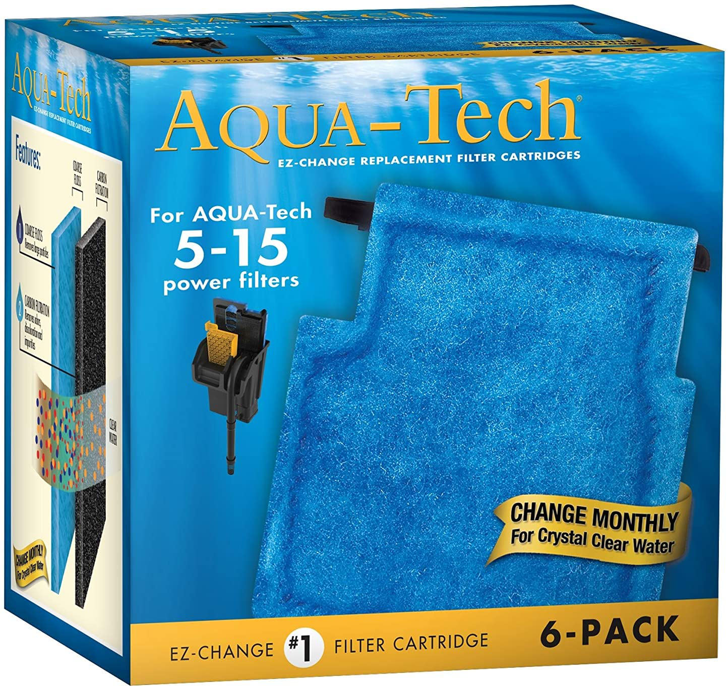 Aqua-Tech Ez-Change Aquarium Filter Cartridge Animals & Pet Supplies > Pet Supplies > Fish Supplies > Aquarium Filters AQUA-TECH EZ Change # 1 - 6-pack  