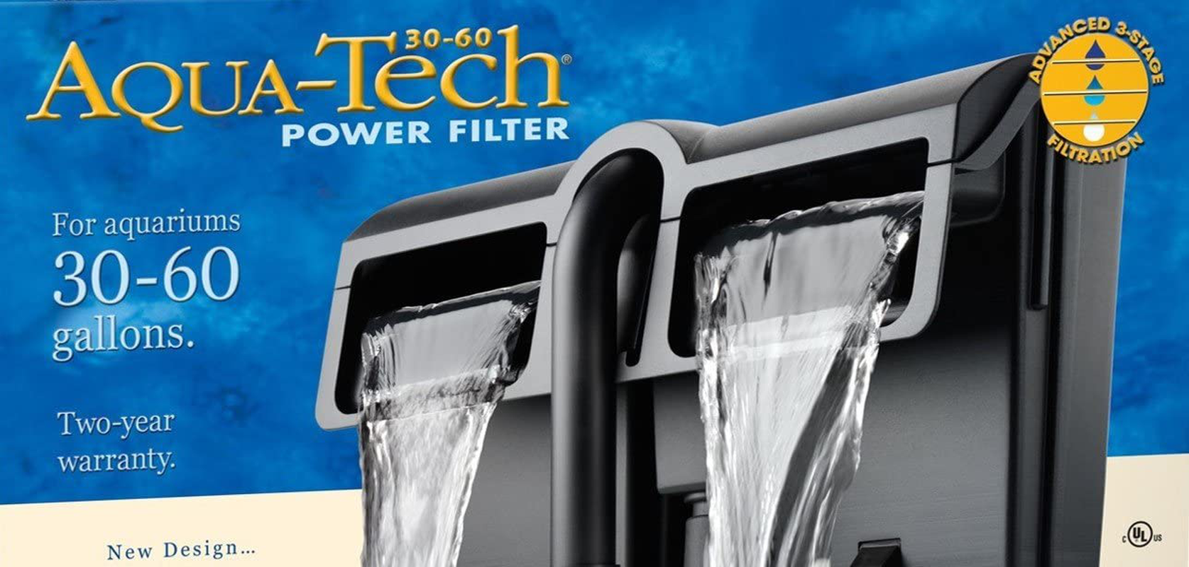 AQUA-TECH Power Filter for Aquariums, 3-Stage Filtration (Packaging May Vary) Animals & Pet Supplies > Pet Supplies > Fish Supplies > Aquarium Filters AQUA-TECH   