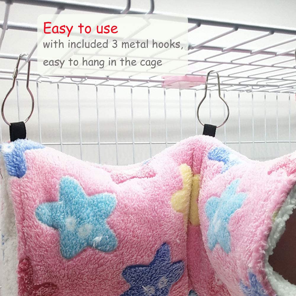 Oncpcare Hanging Tunnel for Small Animals, Hanging Hamster Toys, Sugar Glider Hammock Cage Accessories Bedding for Chinchilla Ferret Squirrel Guinea Pig Rat Playing Sleeping