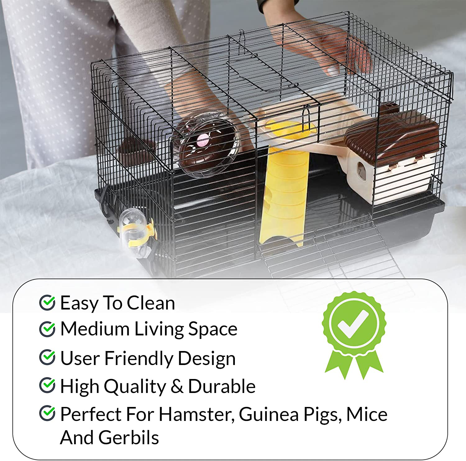 Hamster Cages and Habitats - Medium Size | Dwarf Hamster Cage Animals & Pet Supplies > Pet Supplies > Small Animal Supplies > Small Animal Habitats & Cages Emerging Green   