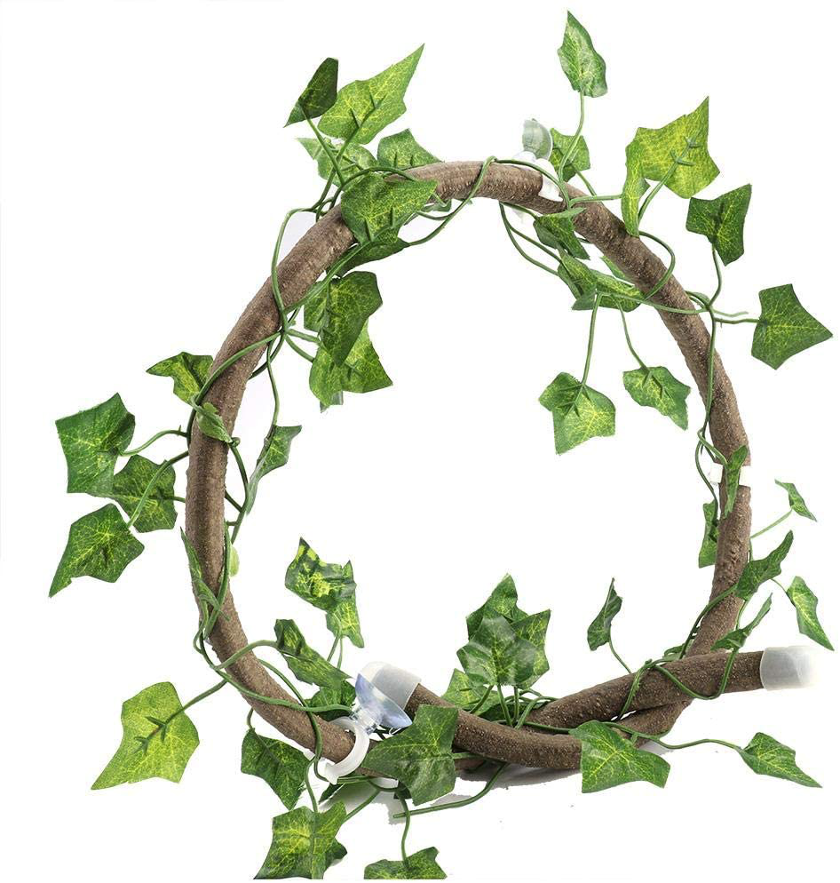 HEEPDD Reptile Vines, 3.28Ft Artificial Reptile Climbing Branch with Suction Cups Flexible Jungle Rattan with 6.89Ft Long Vine Habitat Decor for Gecko Chameleon Animals & Pet Supplies > Pet Supplies > Reptile & Amphibian Supplies > Reptile & Amphibian Habitat Accessories HEEPDD 3.28ft Rattan+ Lvy Leaves  