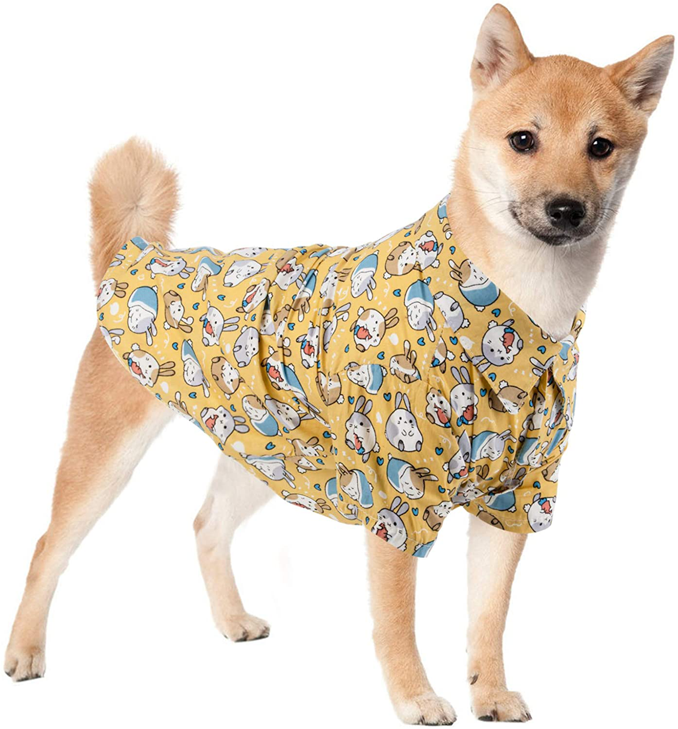 Hozz Cute Summer Dog Shirt Premium Cotton Rabbit Print Dog Clothes Puppy Gift