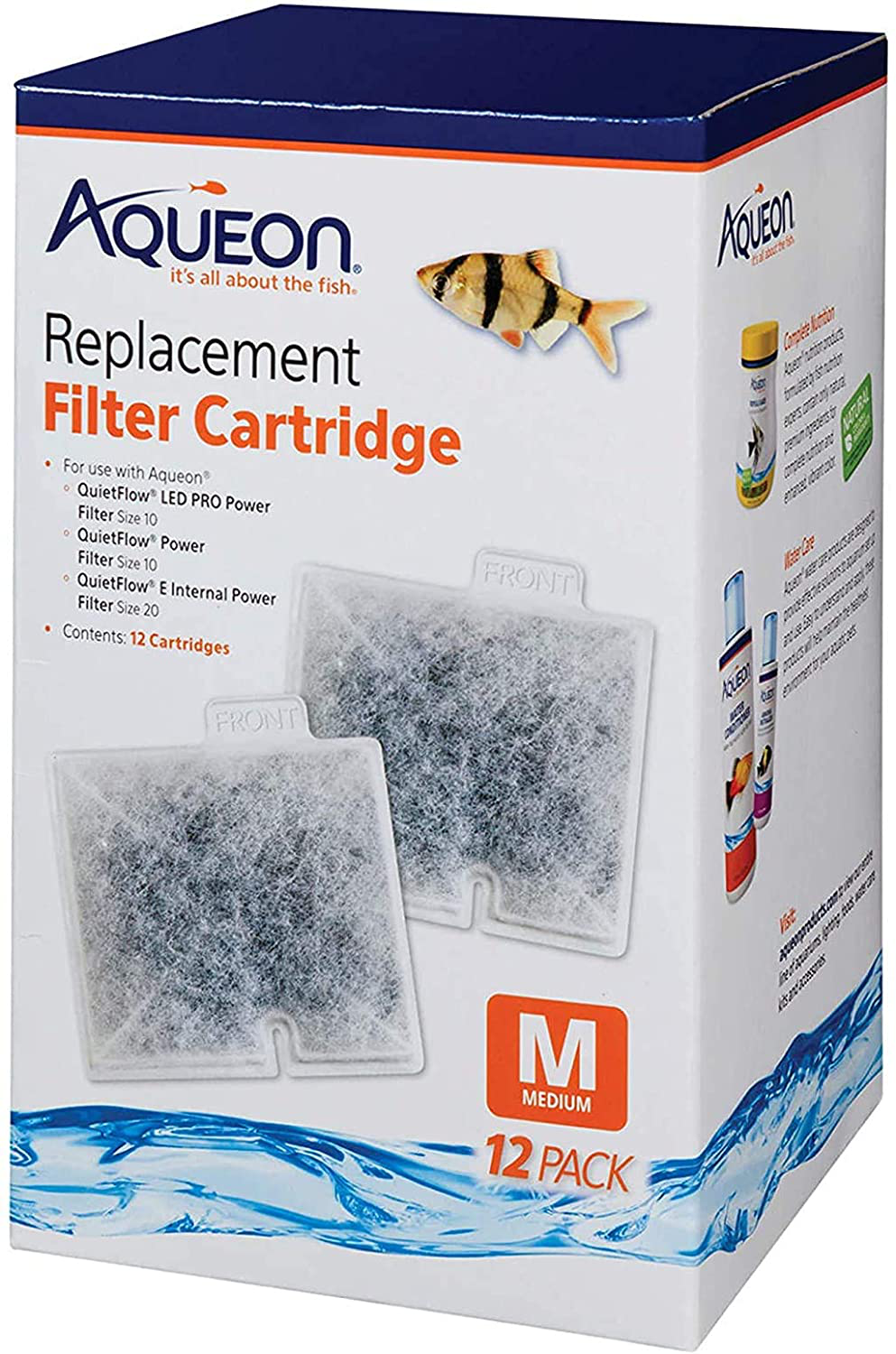 Aqueon Replacement Filter Cartridges Animals & Pet Supplies > Pet Supplies > Fish Supplies > Aquarium Filters Aqueon Medium - 12 pack  