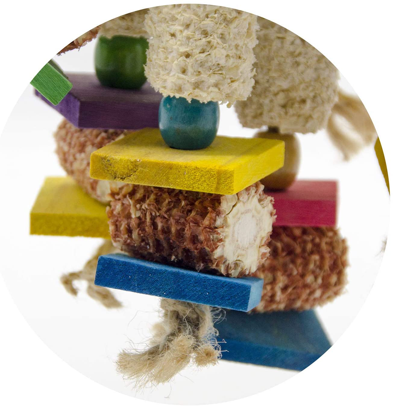 Deloky Large Bird Block Knots Tearing Toy -19 Inch Natural Wood Corn Cob Parrot Chewing Toy Suggested for Macaws Cokatoos,African Grey and a Variety of Amazon Parrots.(Large Size) Animals & Pet Supplies > Pet Supplies > Bird Supplies > Bird Toys Deloky   