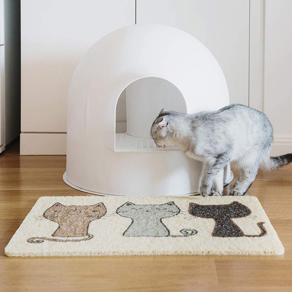 Dimolan Cat Litter Mat,Super Cute Cat Feeding Placemat for Puppy Pet Food Catching,Water-Resistant,Durable and Easy to Clean. Animals & Pet Supplies > Pet Supplies > Cat Supplies > Cat Litter Box Mats Dimolan   