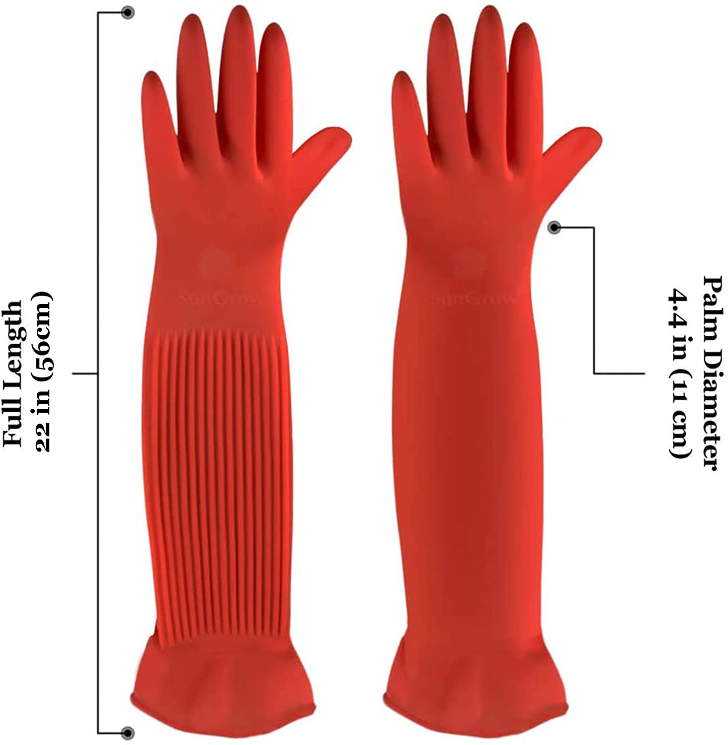 Sungrow Rubber Aquarium Gloves 22 Long Latex Gloves Keep Hands and A KOL PET