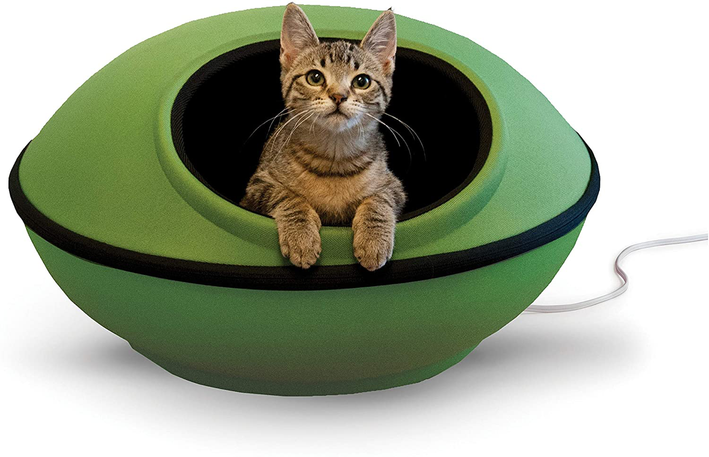 K&H PET PRODUCTS Mod Dream Pod Pet Bed, Big Cat Cave for All Cat Sizes, Heated and Unheated, Multiple Colors