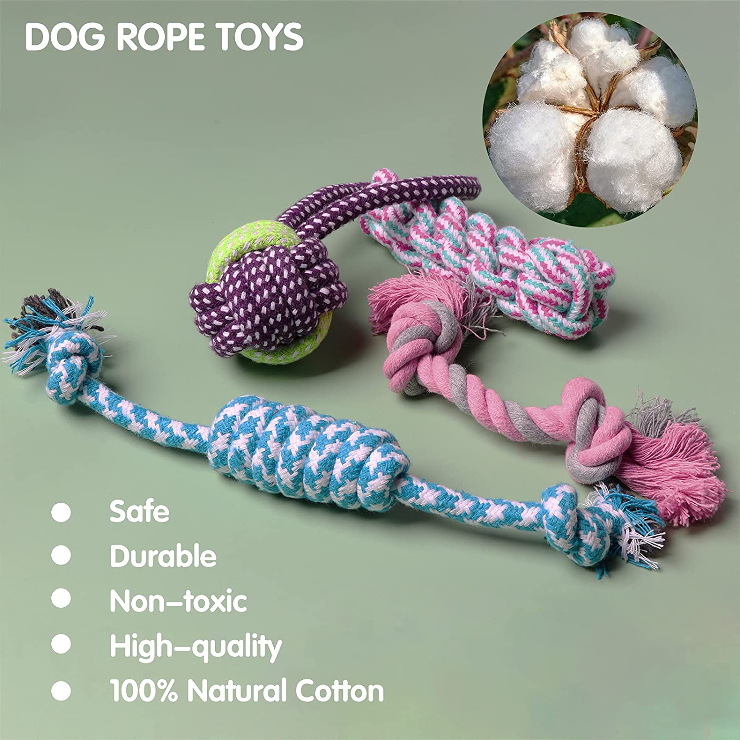 SYEENIFY Puppy Toys for Small Dogs, Teething Toys for Puppies,Cute Pig Toys for Small Dogs,Durable Chew Toys for Puppies,100% Natural Cotton Rope Chew Toys, Safe, Non-Toxic Animals & Pet Supplies > Pet Supplies > Dog Supplies > Dog Toys SYEENIFY   