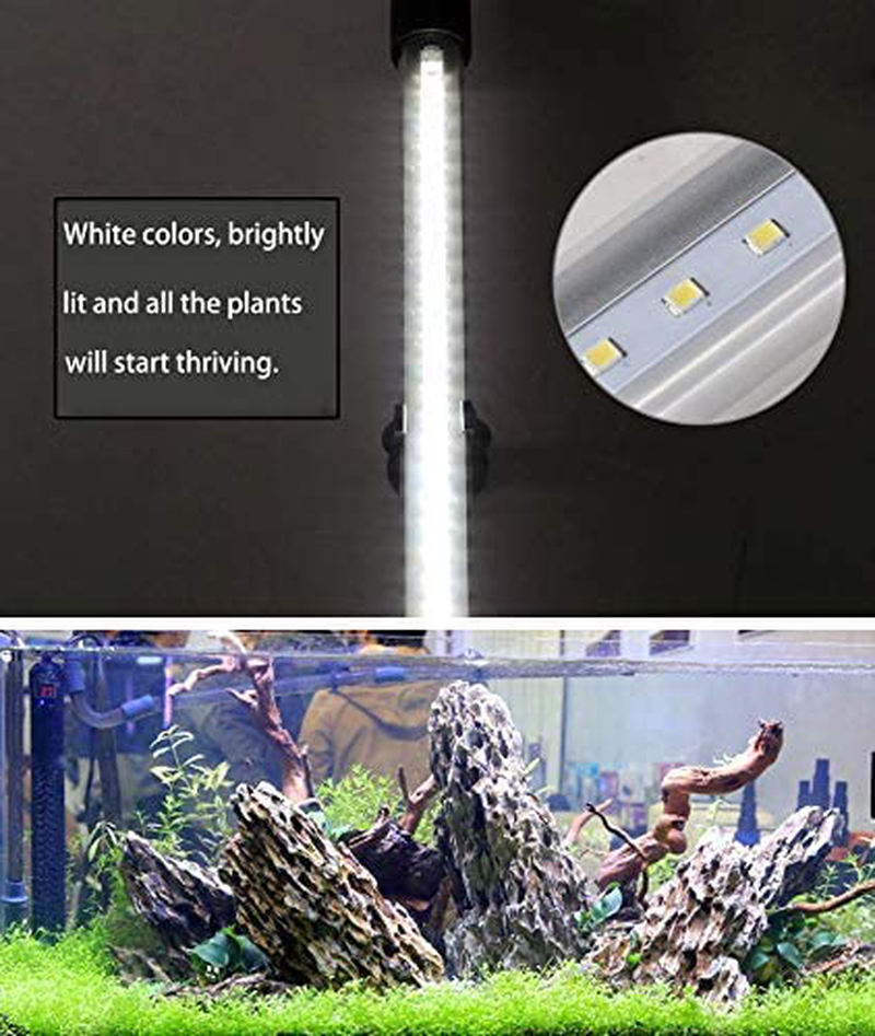 LED Aquarium Light, 15 Inches Fish Tank Light White Color Underwater Light Submersible Crystal Glass Lights Animals & Pet Supplies > Pet Supplies > Fish Supplies > Aquarium Lighting Clever sprouts   