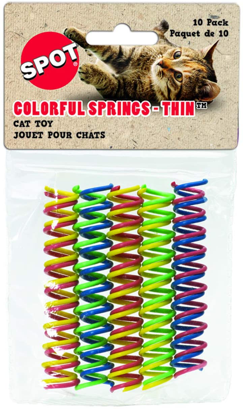 Ethical Thin Colorful Springs Cat Toy, 10-Pack Animals & Pet Supplies > Pet Supplies > Cat Supplies > Cat Toys SPOT Ethical Products   