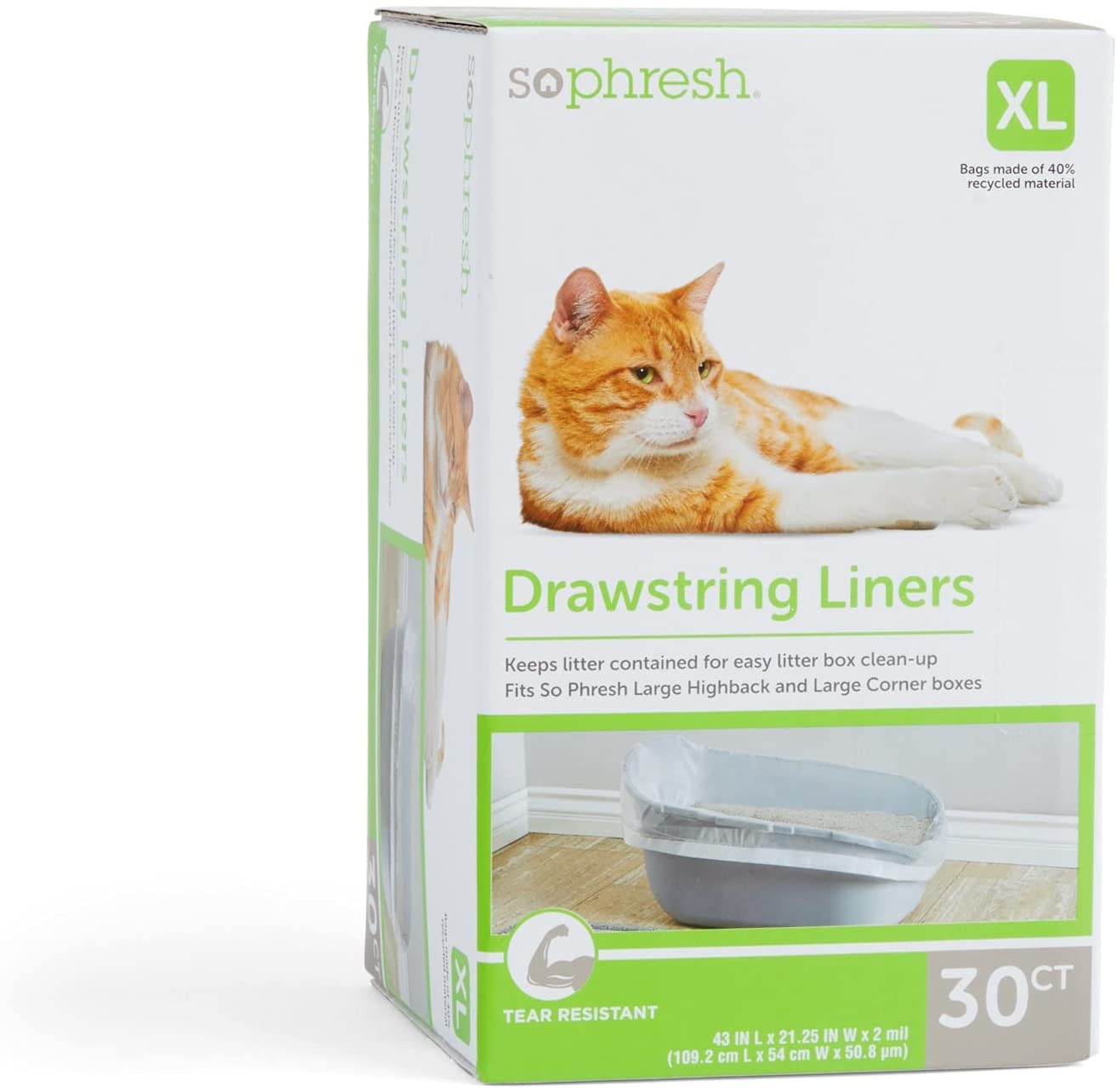 Petco Brand - so Phresh Drawstring Liners for Highback Boxes for Cats Animals & Pet Supplies > Pet Supplies > Cat Supplies > Cat Litter Box Liners So Phresh X-Large  