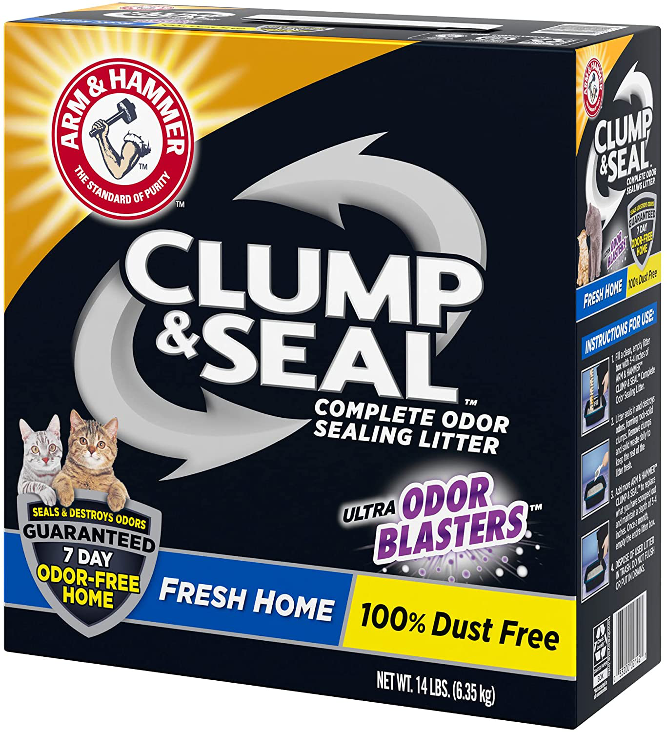 ARM & HAMMER Clump & Seal Cat Litter, Fresh Scent 14Lb Animals & Pet Supplies > Pet Supplies > Cat Supplies > Cat Litter Arm & Hammer   