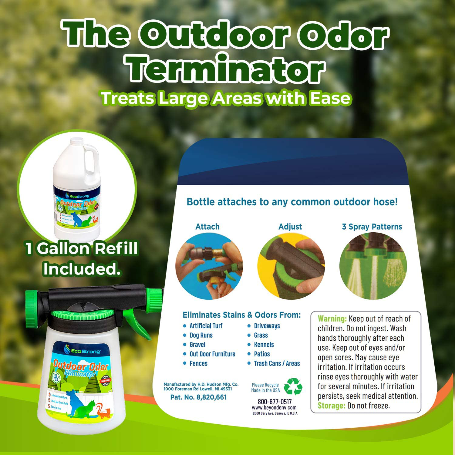 Dog urine sales eliminator for outside