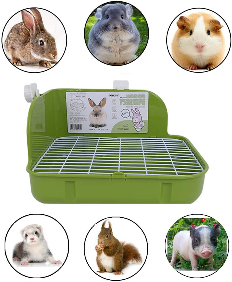 Humorous.P Rabbit Litter Box - Pet Corner Litter Box Cage Potty Trainer Rectangular Plastic Material Animals & Pet Supplies > Pet Supplies > Small Animal Supplies > Small Animal Bedding Humorous.P   