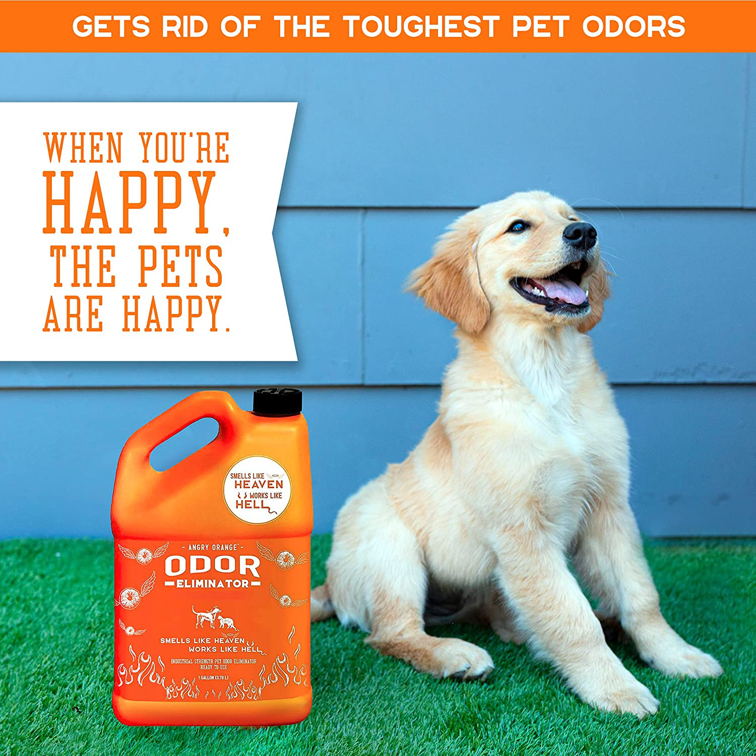 ANGRY ORANGE Pet Odor Eliminator for Strong Odor Citrus