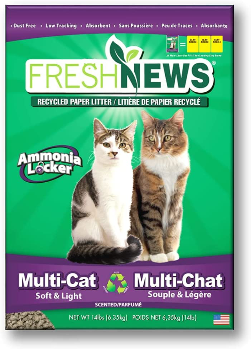 Recycled, Original Crumble Multi 14 Animals & Pet Supplies > Pet Supplies > Cat Supplies > Cat Litter Fresh News Paper Cat Litter 1-Pack  