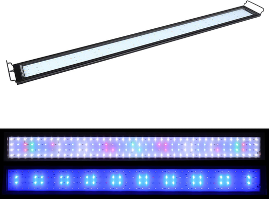 WATER REBIRTH LED Aquarium Light, Full Spectrum Fish Tank Led Light with Aluminum Alloy Shell Extendable Brackets (12-18 In) (48-54 In) Animals & Pet Supplies > Pet Supplies > Fish Supplies > Aquarium Lighting WATER REBIRTH   