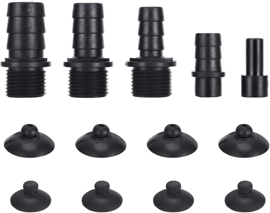 CWKJ Nozzles Kit for Fountain Pump, Replacement Adapters 5 Sizes Plastic Nozzles for Submersible Pump, 8 Rubber Suction Cups Fountain Pump Accessory Animals & Pet Supplies > Pet Supplies > Fish Supplies > Aquarium & Pond Tubing CWKJTOP   