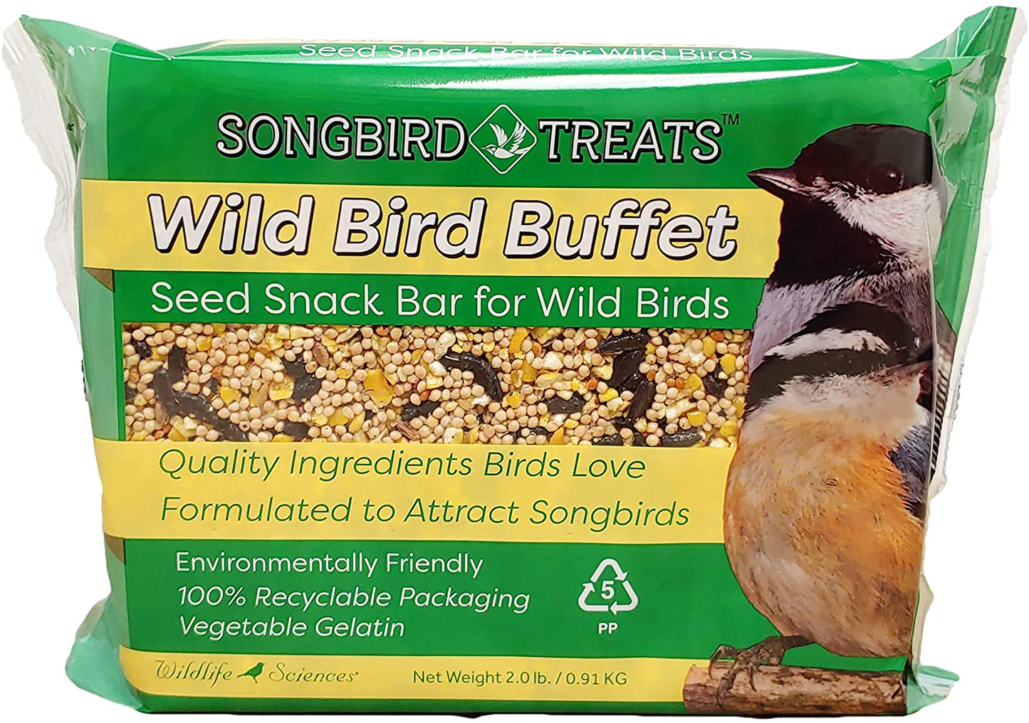 Songbird Treats Seed Cake Variety 4 Pack of Large Seed Cakes | 1.5-2 Lb Large Bird Seed Cakes for Wild Birds Animals & Pet Supplies > Pet Supplies > Bird Supplies > Bird Food Wildlife Sciences   