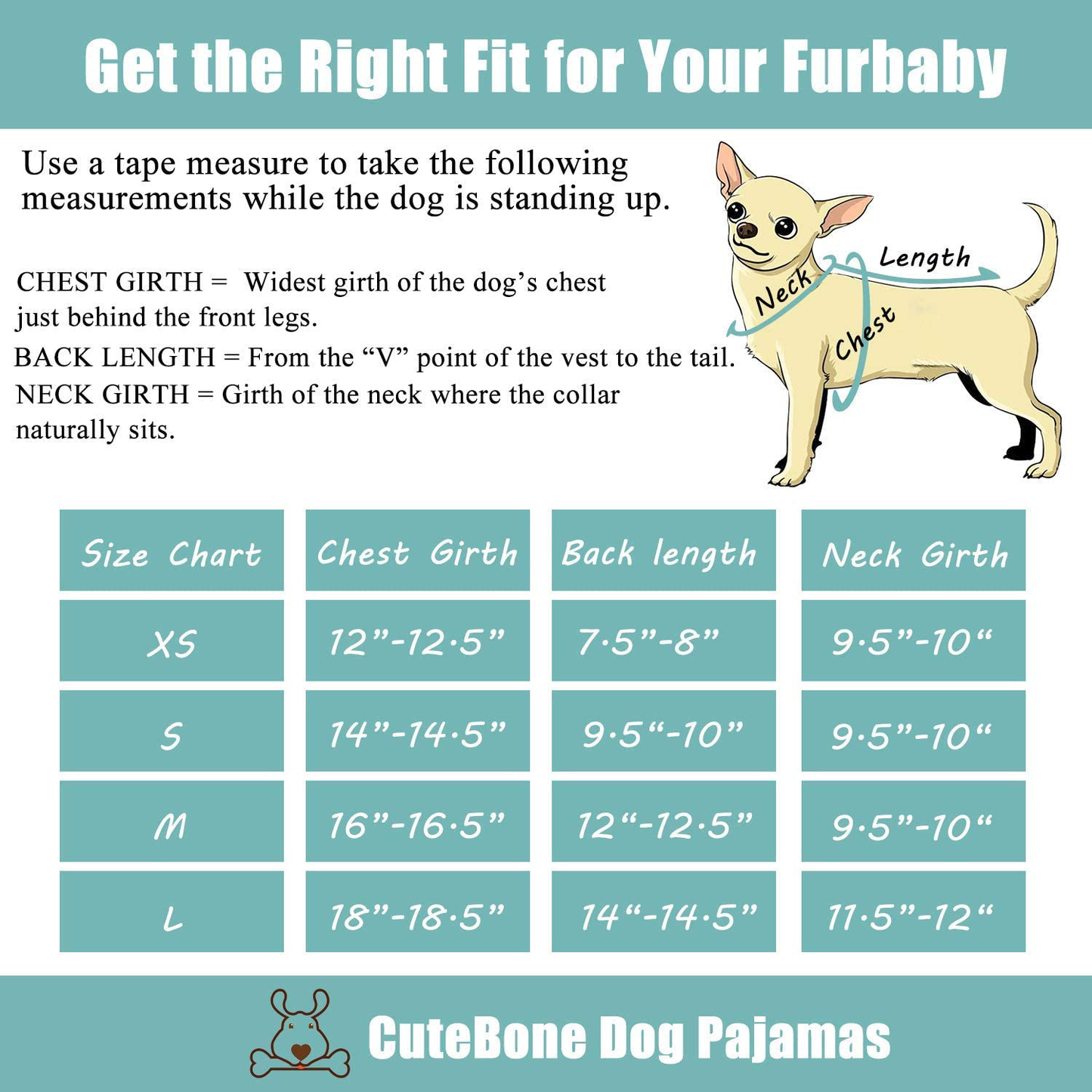 Cutebone Dog Pajamas Cat Pajamas Dog Apparel Dog Jumpsuit Pet Clothes Pjs Animals & Pet Supplies > Pet Supplies > Cat Supplies > Cat Apparel CuteBone   