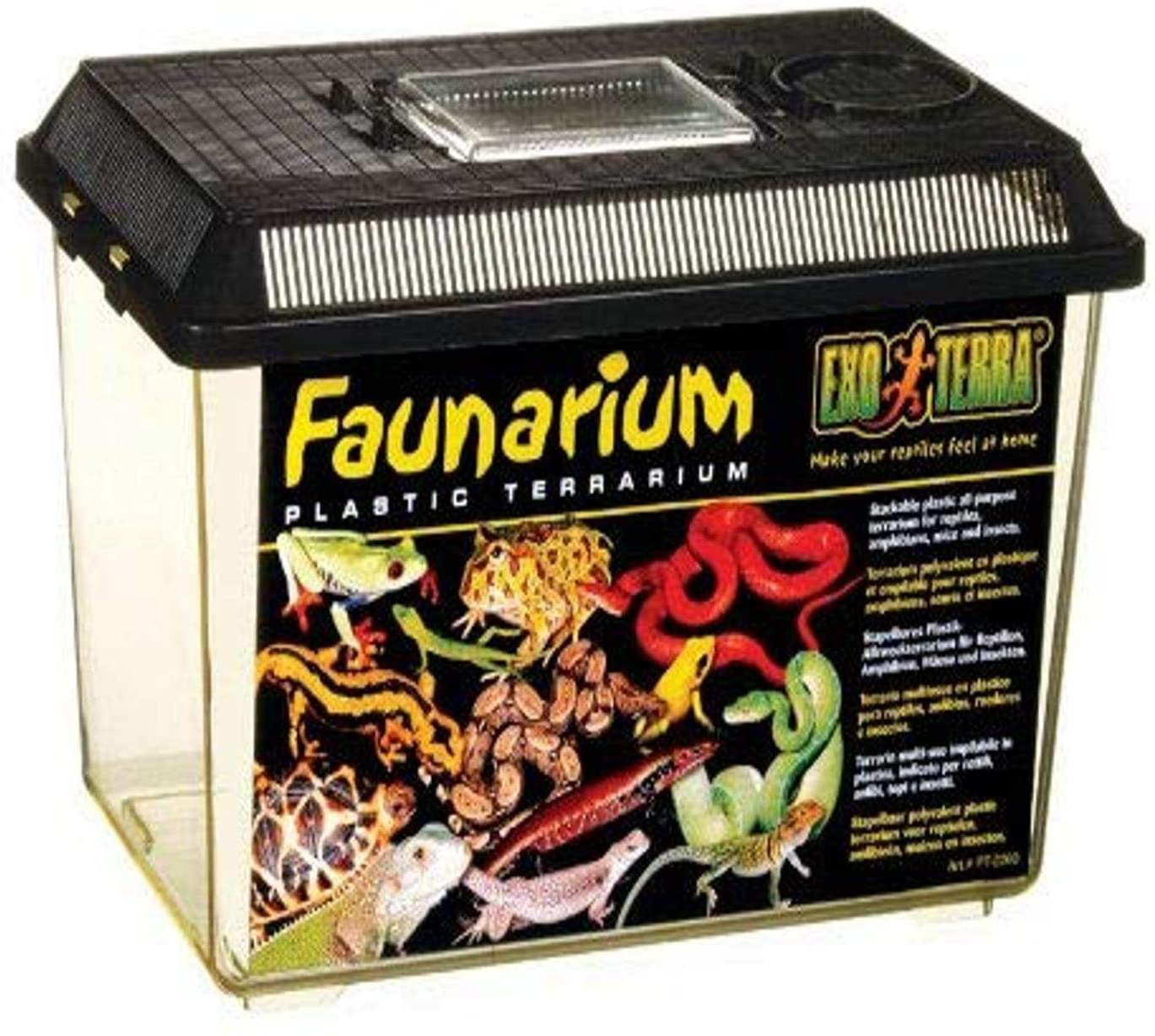 Exo Terra Faunarium, Plastic Reptile Terrarium, Mini Animals & Pet Supplies > Pet Supplies > Reptile & Amphibian Supplies > Reptile & Amphibian Habitats Exo Terra Medium  