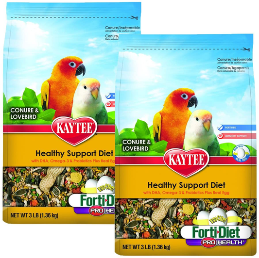 Kaytee Forti-Diet Pro Health Egg-Cite! Conure & Lovebird Food, 2 Pack 3-Lb Bags Animals & Pet Supplies > Pet Supplies > Bird Supplies > Bird Food Kaytee   