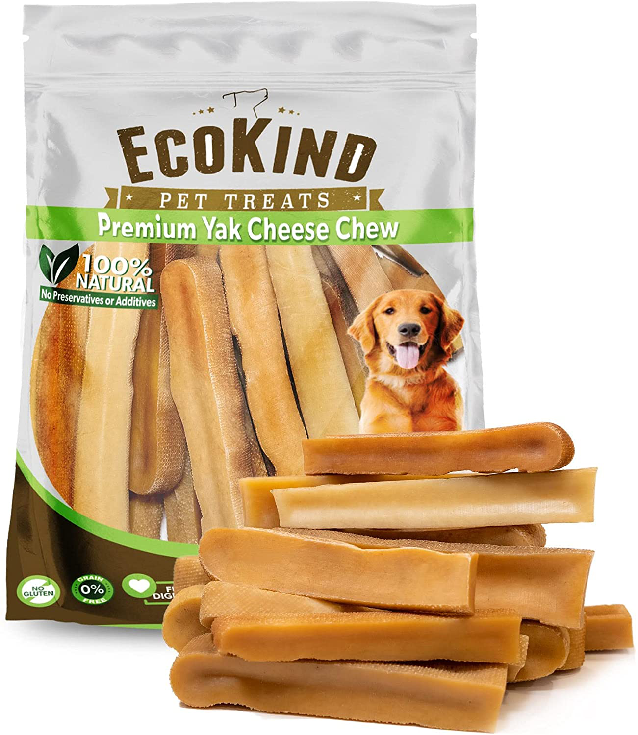 Ecokind Pet Treats Gold Yak Dog Chews | Great for Dogs, Treatecokind Pet Treats for Dogs, Keeps Dogs Busy & Enjoying, Indoors & Outdoor Use Animals & Pet Supplies > Pet Supplies > Small Animal Supplies > Small Animal Treats EcoKind Pet Treats 3 lb. Bag  