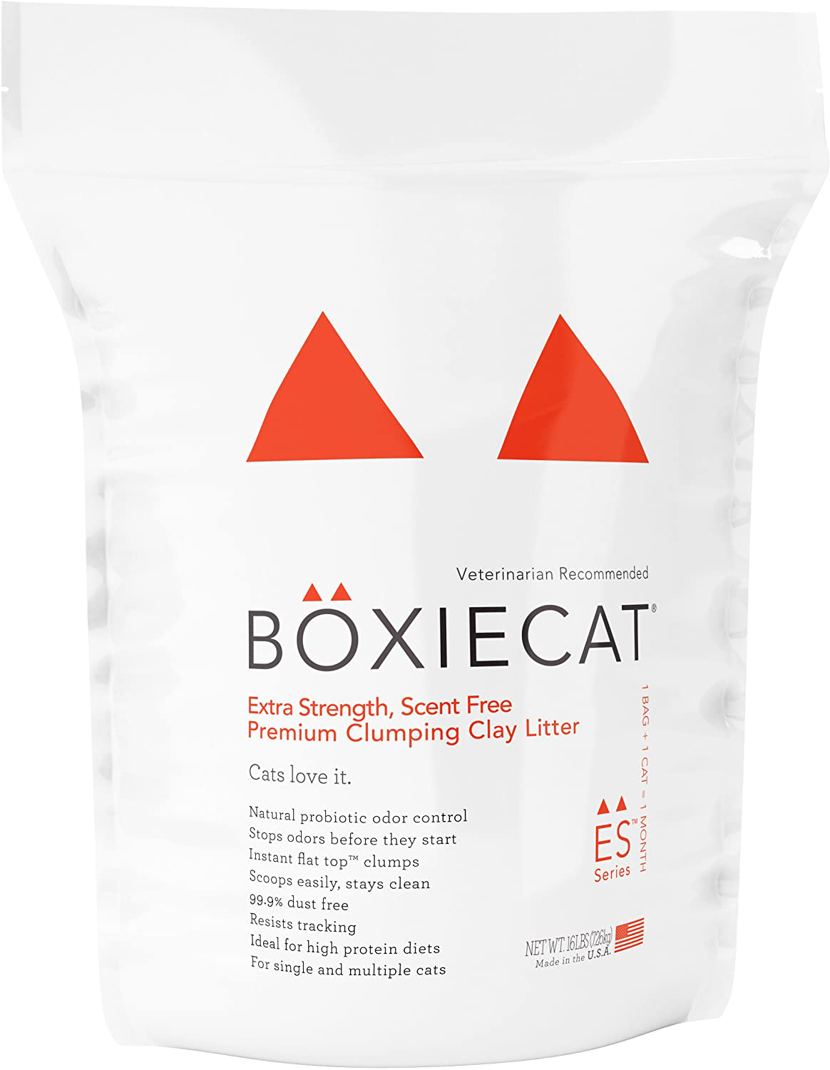 Boxiecat Extra Strength Premium Clumping Cat Litter - Clay Formula - Scent Free Multicat - Ultra Clean Litter Box, Probiotic Powered Odor Control, Hard Clumping Litter, 99.9% Dust Free Animals & Pet Supplies > Pet Supplies > Cat Supplies > Cat Litter Boxiecat 16 lb  