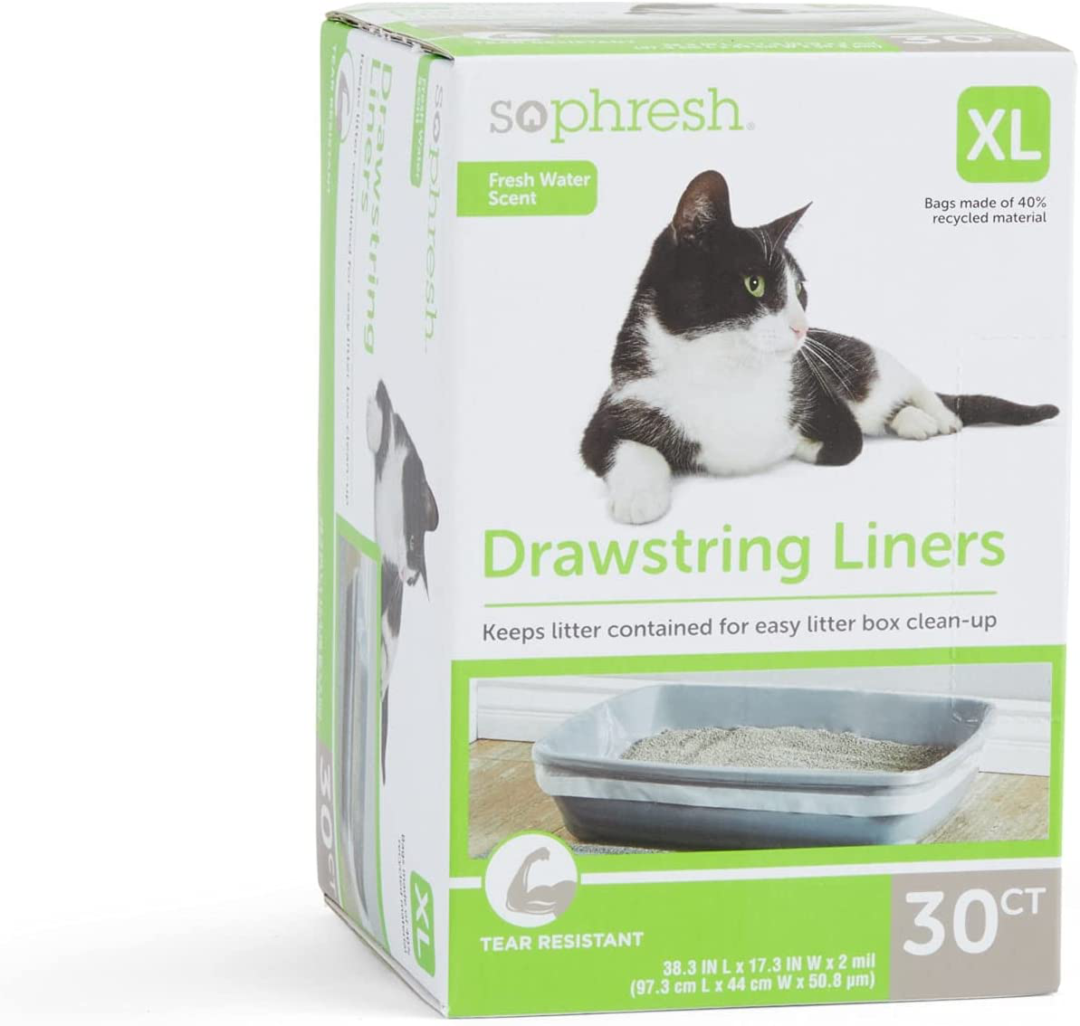 Petco Brand - so Phresh Drawstring Liners with Fresh Water Scent Cat Litter Box Animals & Pet Supplies > Pet Supplies > Cat Supplies > Cat Litter Box Liners So Phresh X-Large  