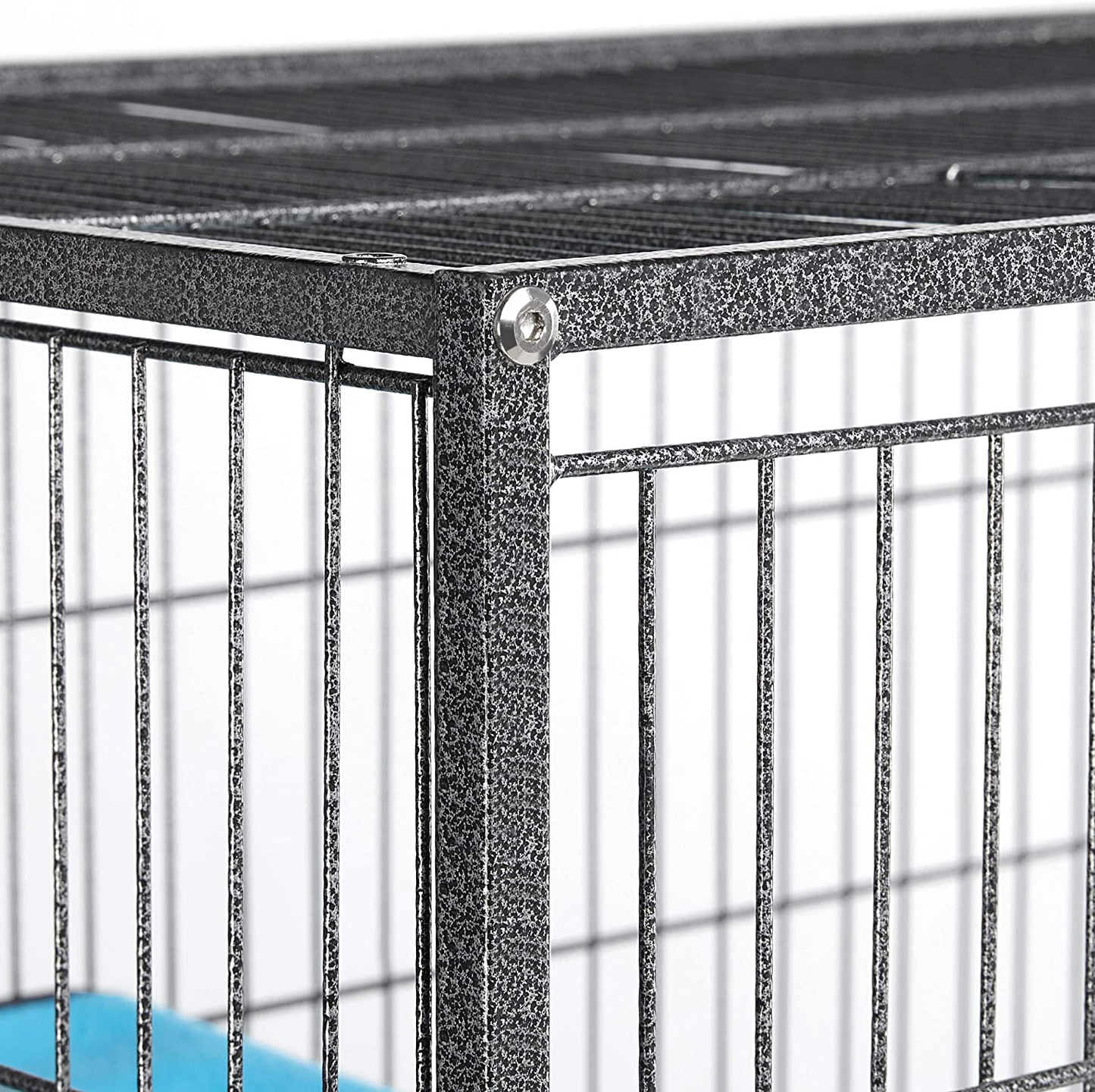 Topeakmart Small Animals Cages Ferret/Guinea Pigs/Chinchilla/Rabbit Cages Single/Double-Story Rolling Metal Critter Nation W/ 2 Removable Ramps &Litter Box, Hammock Black/White
