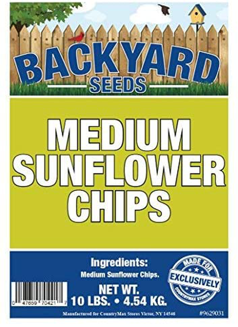 Backyard Seeds Medium Sunflower Chips 10 Pounds Animals & Pet Supplies > Pet Supplies > Bird Supplies > Bird Food CountryMax   