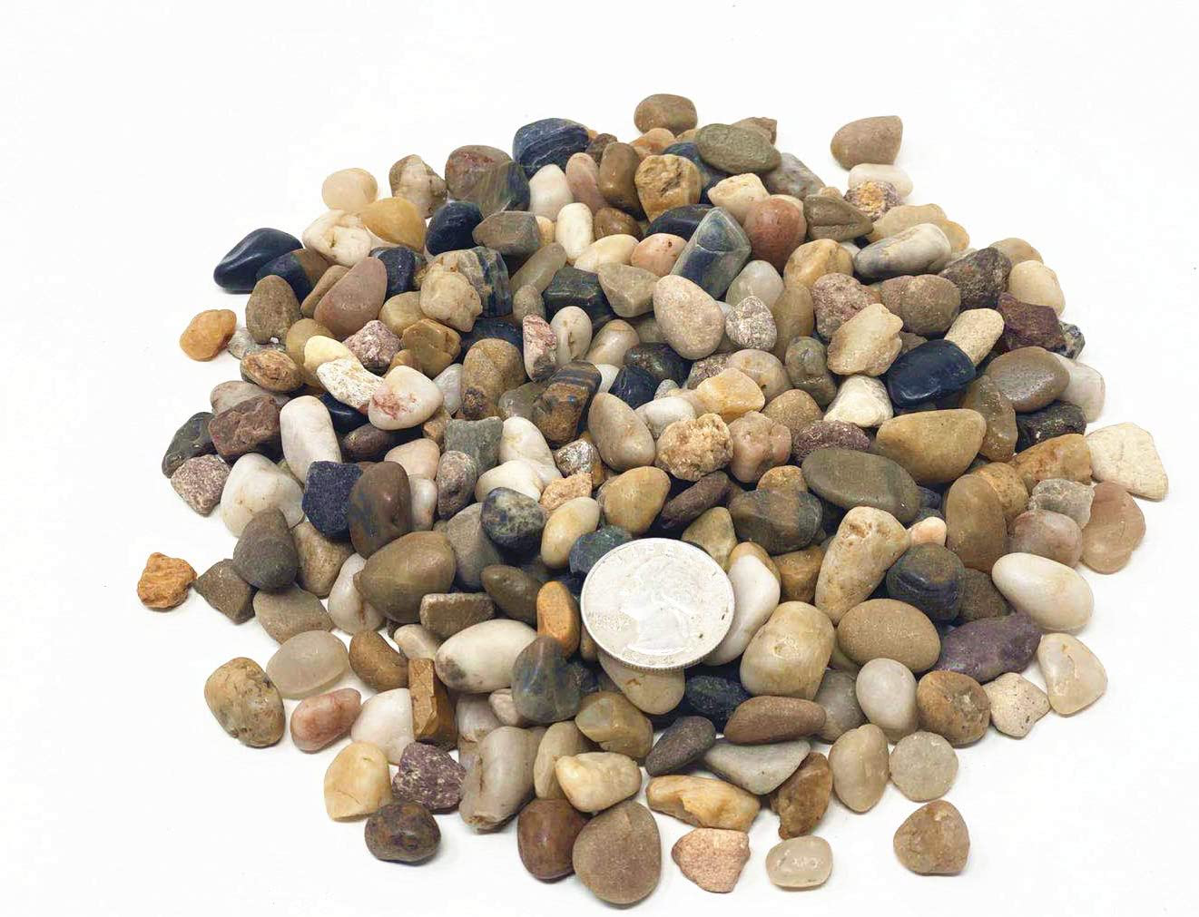  Cayway Decorative Natural Pebbles Natural Decorative Real Sand  for Plants and Vases, 2Ib Natural Decorative Pebbles and 100G Natural Sand  for Potted Plants and Succulents, Fish Tank, Mini Garden : Patio