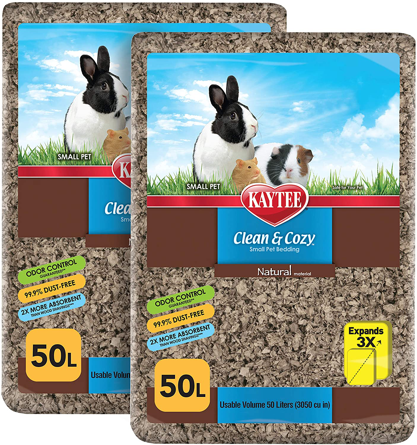 Kaytee Clean & Cozy Natural Small Animal Pet Bedding Animals & Pet Supplies > Pet Supplies > Small Animal Supplies > Small Animal Bedding Kaytee 100 Liters  