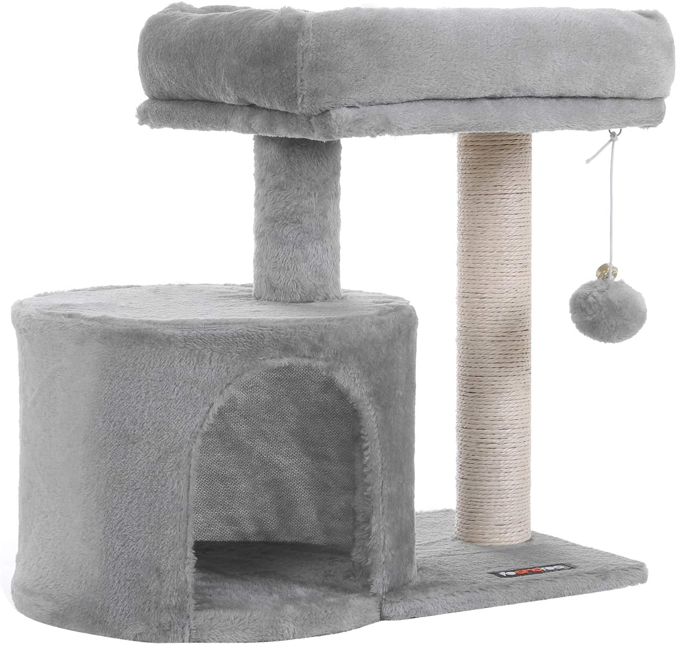 FEANDREA Cat Tree with Sisal-Covered Scratching Posts for Kitten Animals & Pet Supplies > Pet Supplies > Cat Supplies > Cat Furniture FEANDREA Light Grey  