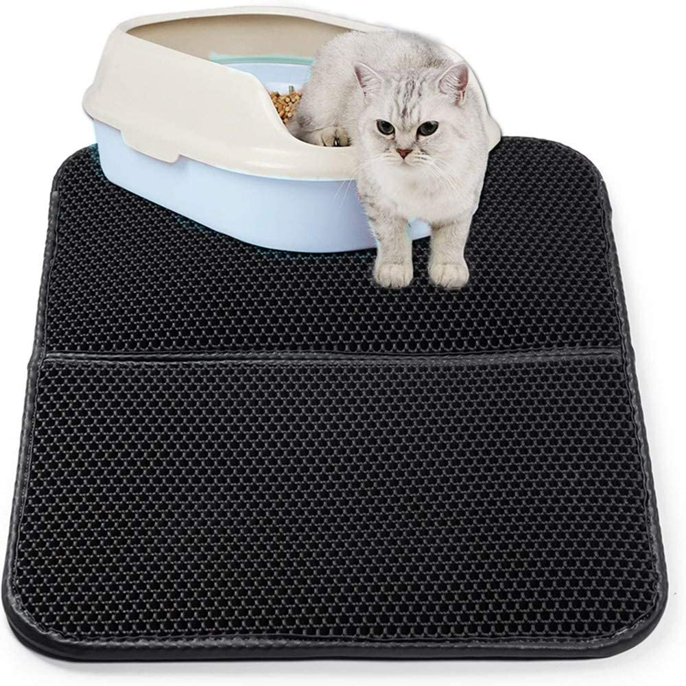 Cat Litter Mat ,30" 22" Inch Honeycomb Double Layer Design Waterproof Urine Proof Kitty Litter Trapper Mat Animals & Pet Supplies > Pet Supplies > Cat Supplies > Cat Litter Box Mats MR. STRONG   