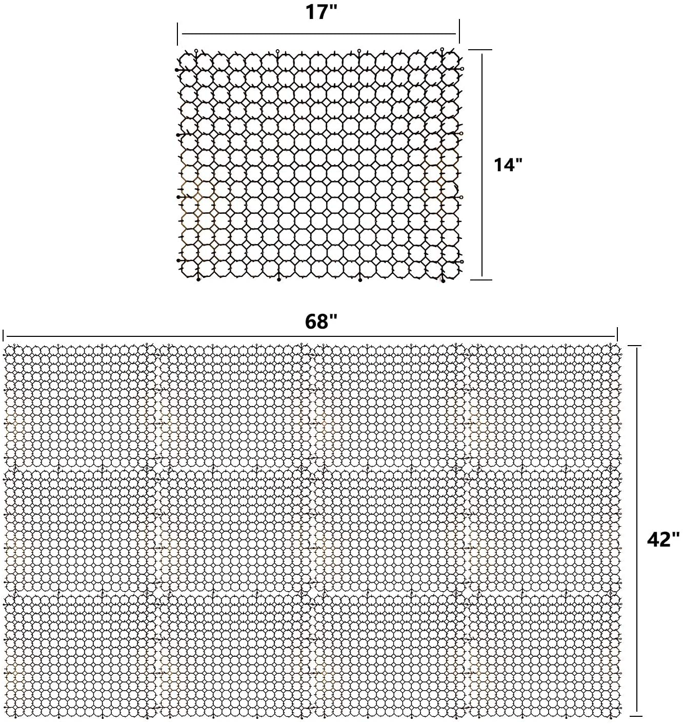 Hmdivor Scat Mat for Cats 12 Pack 17 X 14 Inch Square Cat and Dog Scat Mats for Cats Prickle Strips from Digging Cat Deterrent Outdoor(Black) Animals & Pet Supplies > Pet Supplies > Cat Supplies > Cat Furniture Hmdivor   