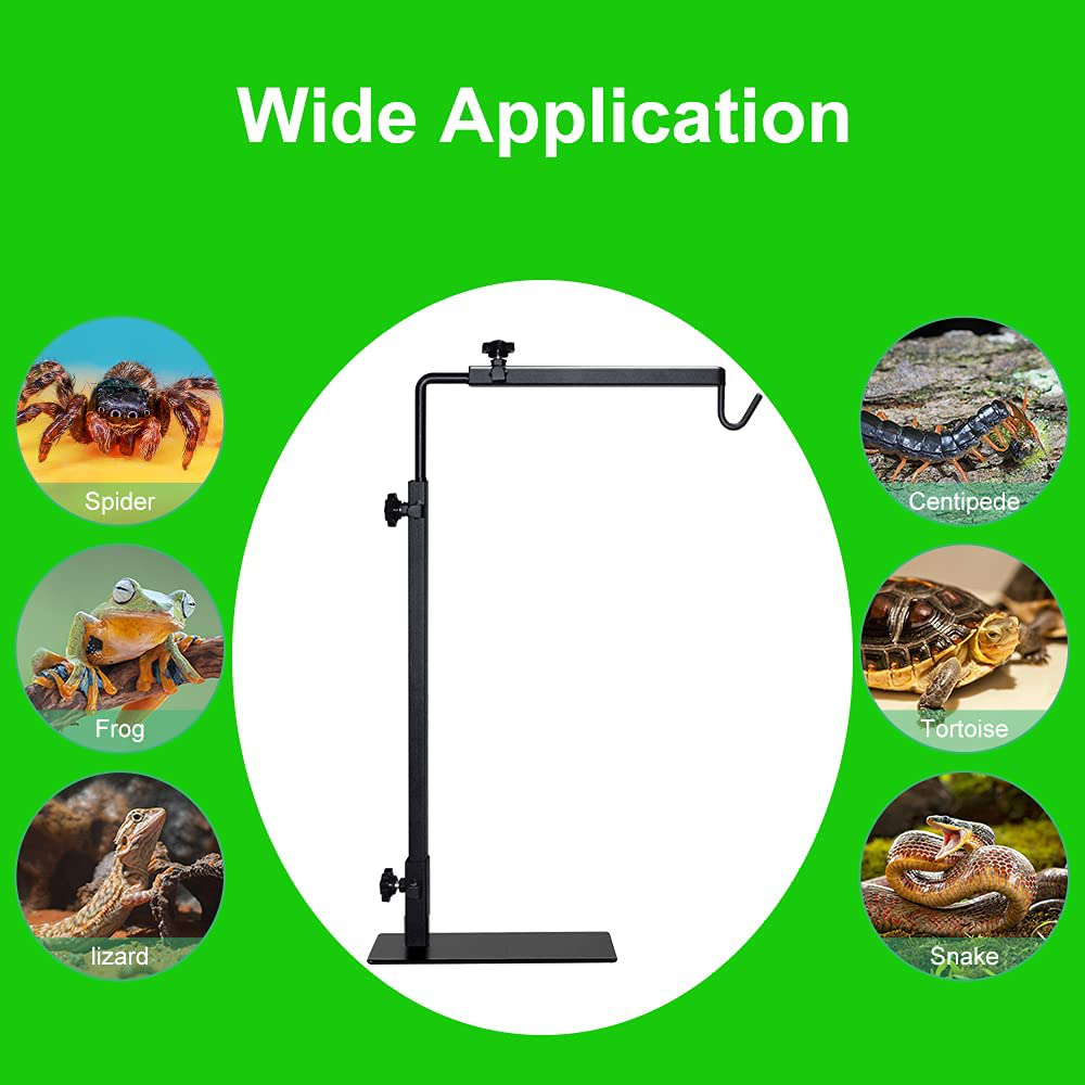 LISINAN Adjustable Reptile Terrarium Heat Lamp Stand,Metal Reptile Lamp Holder Bracket with Turtle Tank Light Fixture Accessories,Used for Lizards Snakes Amphibians Tortoise Habitat(M, 11.81"X25.19") Animals & Pet Supplies > Pet Supplies > Reptile & Amphibian Supplies > Reptile & Amphibian Habitat Accessories LISINAN   