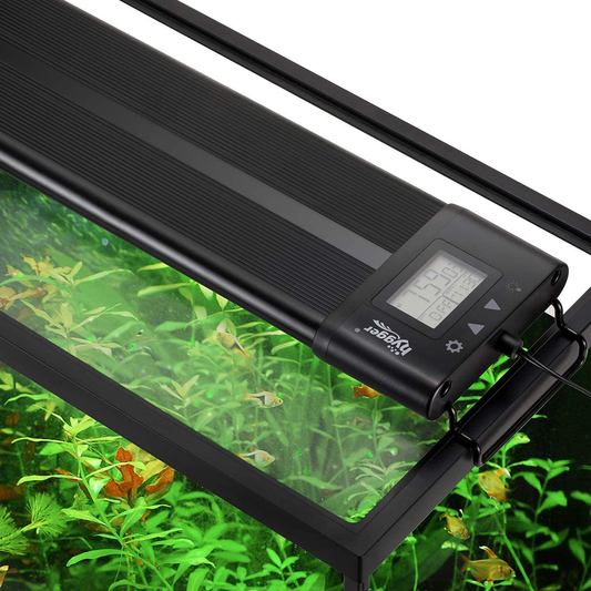 Hygger Auto on off 18-24 Inch LED Aquarium Light Extendable Dimable 7 Colors Full Spectrum Light Fixture for Freshwater Planted Tank Build in Timer Sunrise Sunset Animals & Pet Supplies > Pet Supplies > Fish Supplies > Aquarium Lighting hygger 36W(24"-30")  